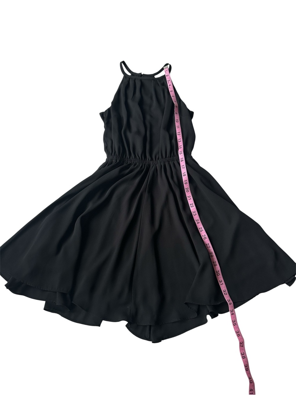 Banana Republic Black Halter Fit & Flare A-line Dress - Picture 4 of 8